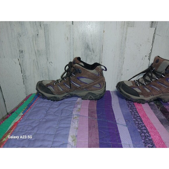 Merrell Women's Moab 2 Mid Vent Mid Hiking Boots Bracken/Purple Size 6.5, J06050 - Picture 8 of 13